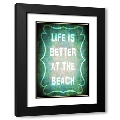 Good Times_Better Beach Black Modern Wood Framed Art Print with Double Matting by LightBoxJournal