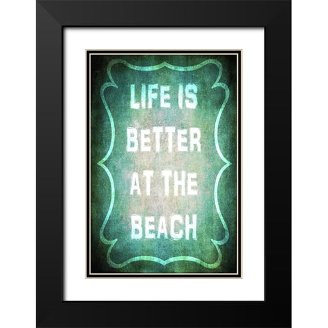 Good Times_Better Beach Black Modern Wood Framed Art Print with Double Matting by LightBoxJournal