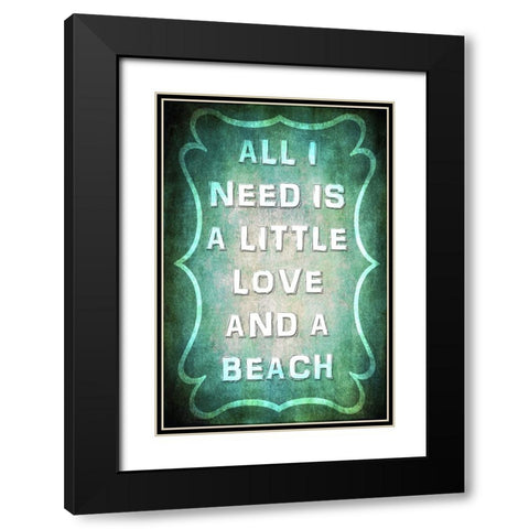 Good Times_Love Beach Black Modern Wood Framed Art Print with Double Matting by LightBoxJournal