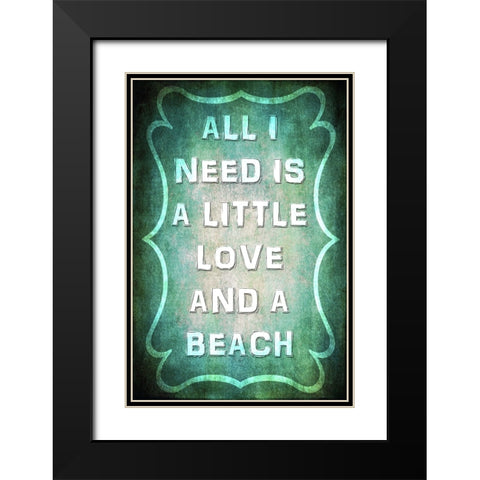 Good Times_Love Beach Black Modern Wood Framed Art Print with Double Matting by LightBoxJournal