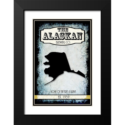 States Brewing Co_Alaska Black Modern Wood Framed Art Print with Double Matting by LightBoxJournal