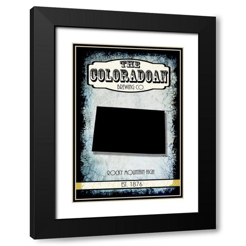 States Brewing Co_Colorado Black Modern Wood Framed Art Print with Double Matting by LightBoxJournal