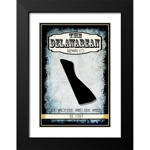 States Brewing Co_Delaware Black Modern Wood Framed Art Print with Double Matting by LightBoxJournal