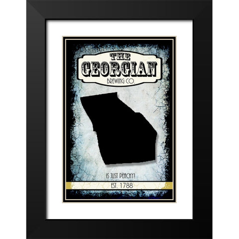 States Brewing Co_Georgia Black Modern Wood Framed Art Print with Double Matting by LightBoxJournal