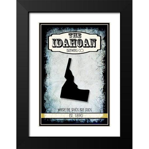 States Brewing Co_Idaho Black Modern Wood Framed Art Print with Double Matting by LightBoxJournal