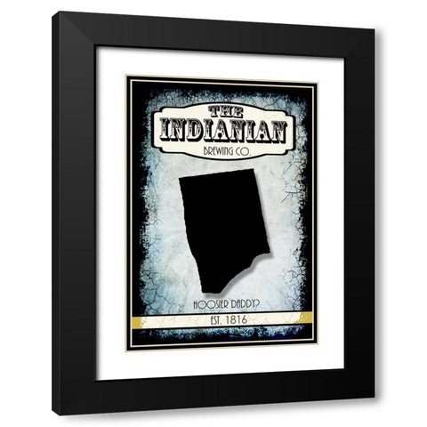States Brewing Co_Indiania Black Modern Wood Framed Art Print with Double Matting by LightBoxJournal