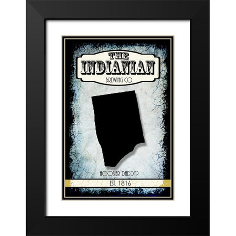 States Brewing Co_Indiania Black Modern Wood Framed Art Print with Double Matting by LightBoxJournal