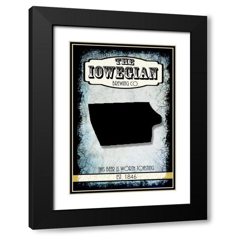 States Brewing Co_Iowa Black Modern Wood Framed Art Print with Double Matting by LightBoxJournal