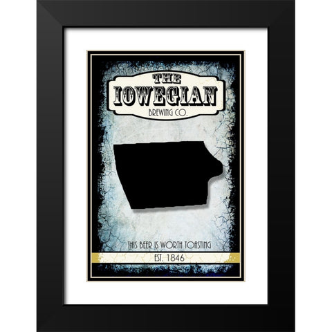 States Brewing Co_Iowa Black Modern Wood Framed Art Print with Double Matting by LightBoxJournal