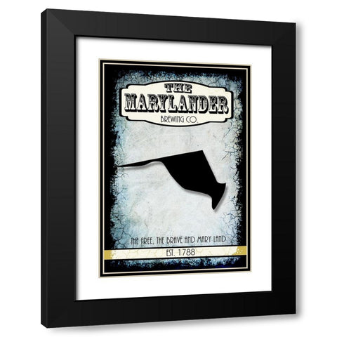 States Brewing Co_Maryland Black Modern Wood Framed Art Print with Double Matting by LightBoxJournal
