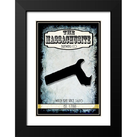 States Brewing Co_Massachusette Black Modern Wood Framed Art Print with Double Matting by LightBoxJournal
