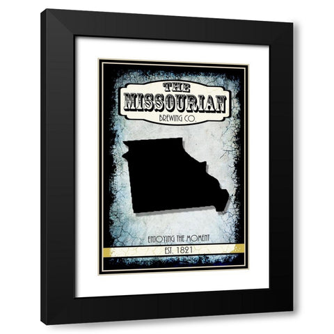 States Brewing Co_Missouri Black Modern Wood Framed Art Print with Double Matting by LightBoxJournal