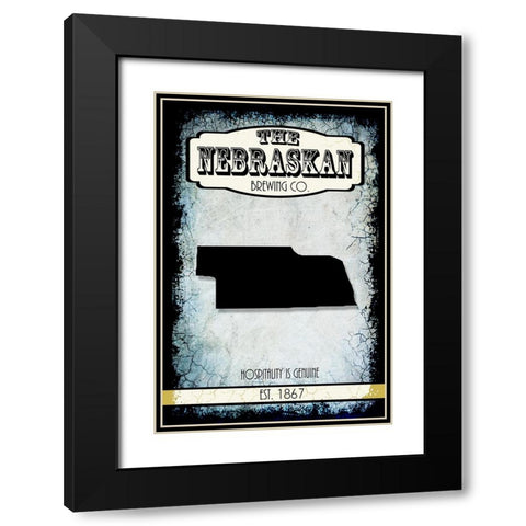 States Brewing Co_Nebraska Black Modern Wood Framed Art Print with Double Matting by LightBoxJournal