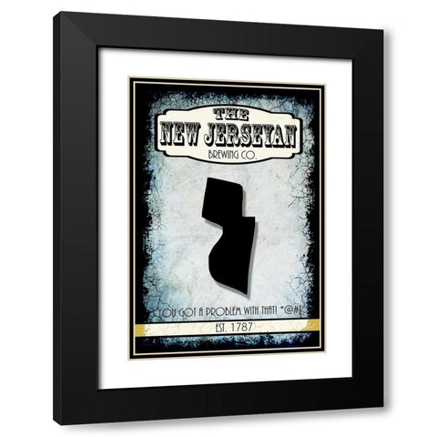 States Brewing Co_New Jersey Black Modern Wood Framed Art Print with Double Matting by LightBoxJournal