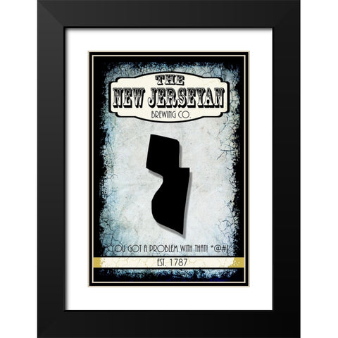 States Brewing Co_New Jersey Black Modern Wood Framed Art Print with Double Matting by LightBoxJournal