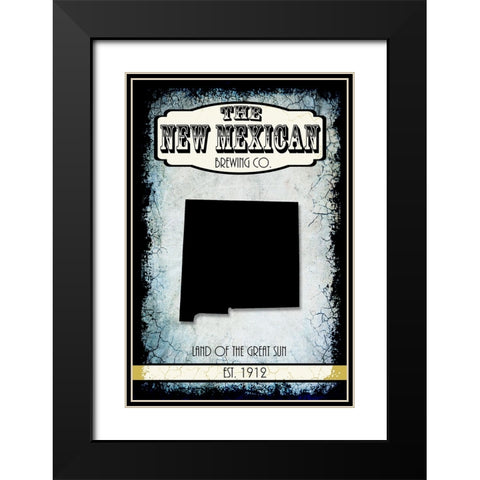 States Brewing Co_New Mexico Black Modern Wood Framed Art Print with Double Matting by LightBoxJournal