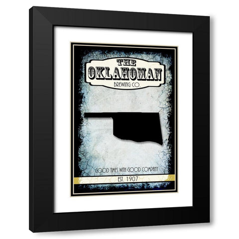 States Brewing Co_Oklahoma Black Modern Wood Framed Art Print with Double Matting by LightBoxJournal