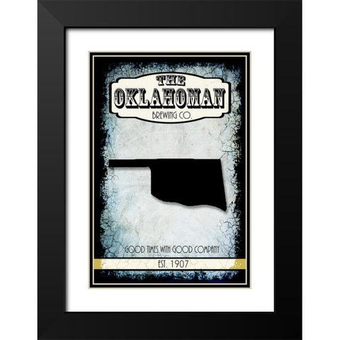 States Brewing Co_Oklahoma Black Modern Wood Framed Art Print with Double Matting by LightBoxJournal