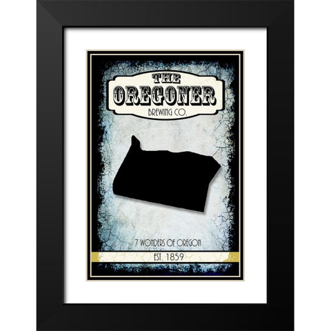 States Brewing Co_Oregon Black Modern Wood Framed Art Print with Double Matting by LightBoxJournal