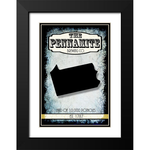 States Brewing Co_Pennsylvania Black Modern Wood Framed Art Print with Double Matting by LightBoxJournal