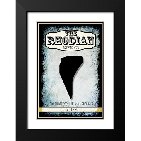 States Brewing Co_Rhode Island Black Modern Wood Framed Art Print with Double Matting by LightBoxJournal