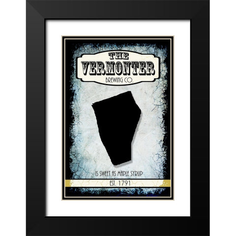 States Brewing Co_Vermont Black Modern Wood Framed Art Print with Double Matting by LightBoxJournal