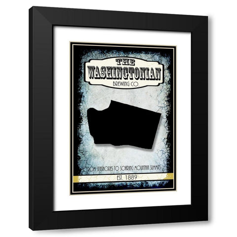 States Brewing Co_Washington Black Modern Wood Framed Art Print with Double Matting by LightBoxJournal