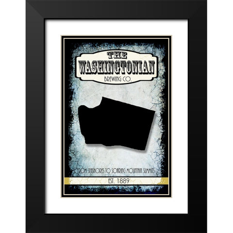 States Brewing Co_Washington Black Modern Wood Framed Art Print with Double Matting by LightBoxJournal