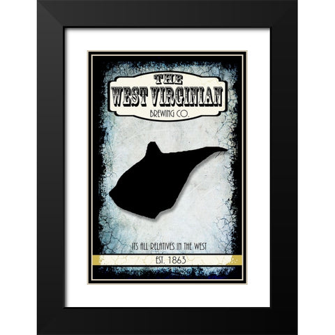 States Brewing Co_West Virginia Black Modern Wood Framed Art Print with Double Matting by LightBoxJournal
