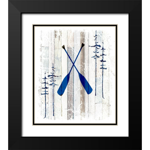 The Blue Moose - Oars Black Modern Wood Framed Art Print with Double Matting by LightBoxJournal