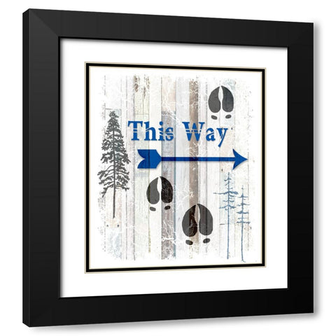 The Blue Moose - This Way I Black Modern Wood Framed Art Print with Double Matting by LightBoxJournal