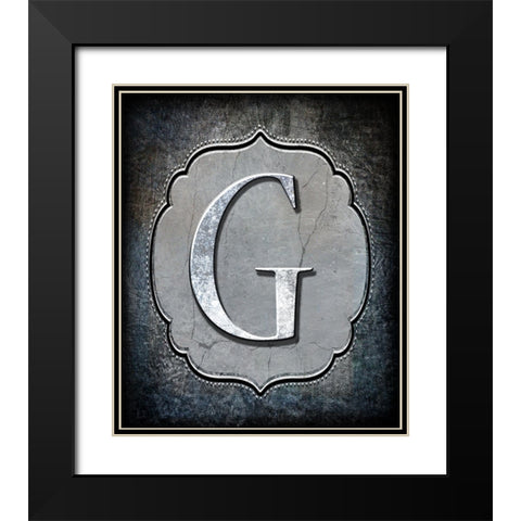 Letter G Black Modern Wood Framed Art Print with Double Matting by LightBoxJournal