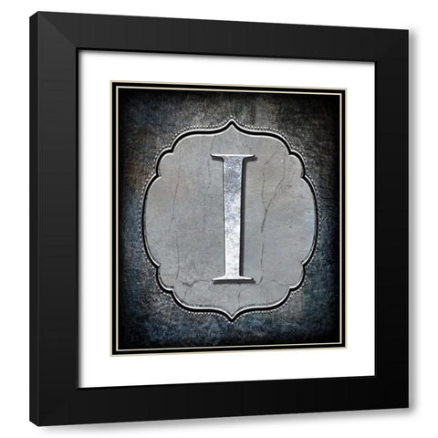 Letter I Black Modern Wood Framed Art Print with Double Matting by LightBoxJournal