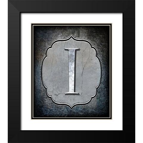 Letter I Black Modern Wood Framed Art Print with Double Matting by LightBoxJournal