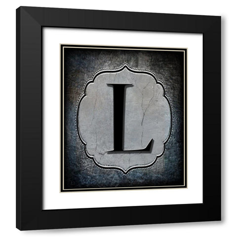 Letter L Black Modern Wood Framed Art Print with Double Matting by LightBoxJournal
