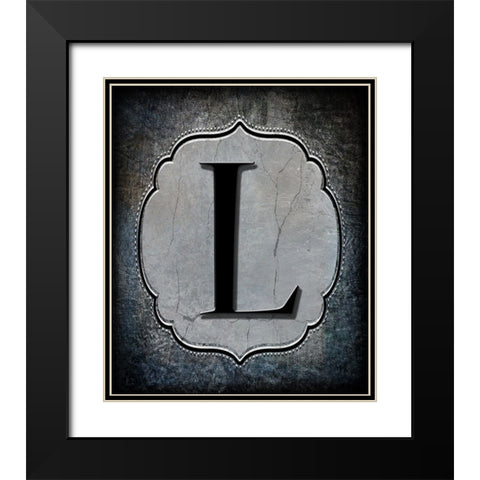 Letter L Black Modern Wood Framed Art Print with Double Matting by LightBoxJournal