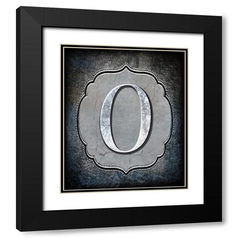 Letter O Black Modern Wood Framed Art Print with Double Matting by LightBoxJournal