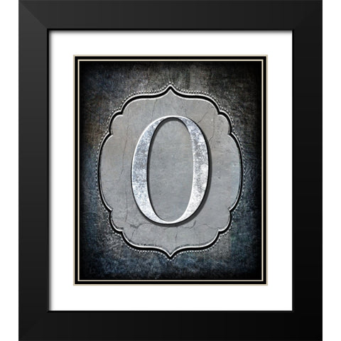 Letter O Black Modern Wood Framed Art Print with Double Matting by LightBoxJournal