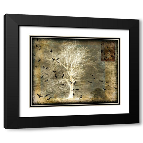 A Ravens World Spirit Tree Black Modern Wood Framed Art Print with Double Matting by LightBoxJournal