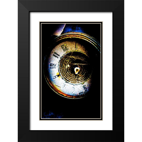 Garage Clock Black Modern Wood Framed Art Print with Double Matting by LightBoxJournal