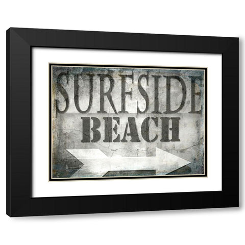 Surfside Beach Black Modern Wood Framed Art Print with Double Matting by LightBoxJournal