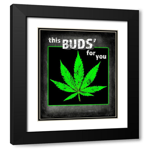 Dorm Room Light It Up This Bud Black Modern Wood Framed Art Print with Double Matting by LightBoxJournal