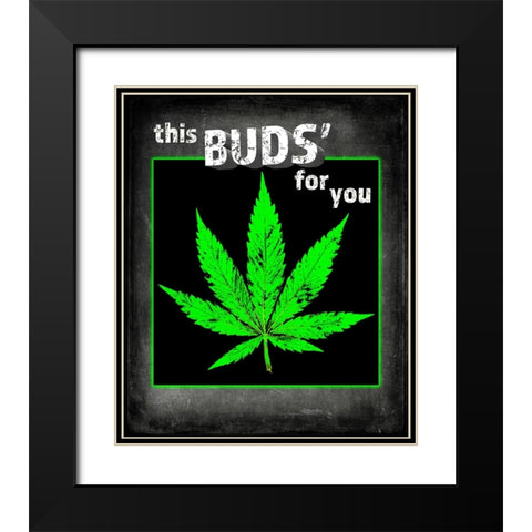 Dorm Room Light It Up This Bud Black Modern Wood Framed Art Print with Double Matting by LightBoxJournal