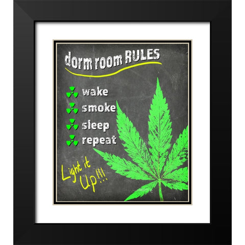 Dorm Room Light It Up Black Modern Wood Framed Art Print with Double Matting by LightBoxJournal