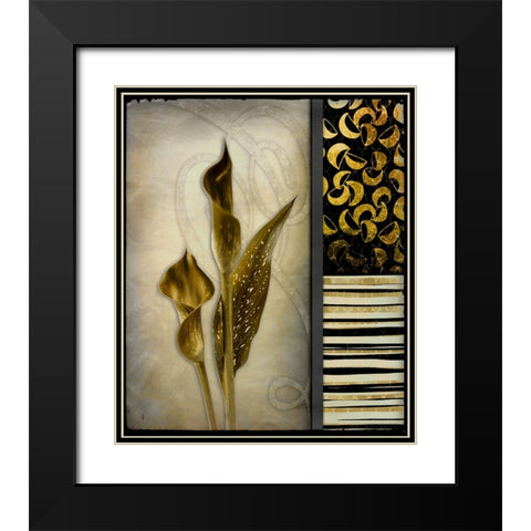 Gold Lily 1 Black Modern Wood Framed Art Print with Double Matting by LightBoxJournal