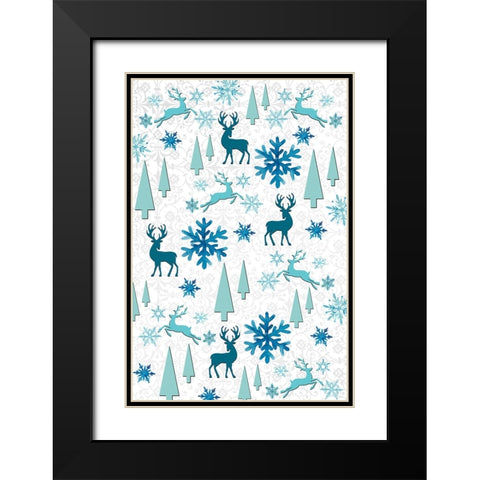 Christmas Wrap 3 Black Modern Wood Framed Art Print with Double Matting by LightBoxJournal