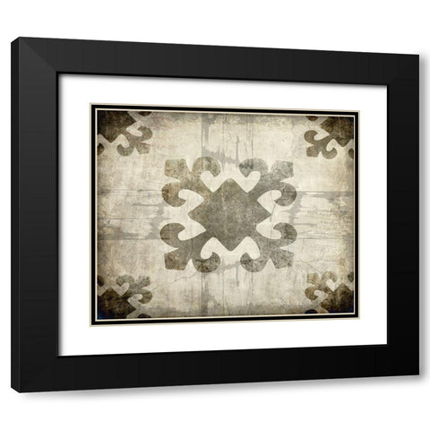 Decortive Pattern 4 B Black Modern Wood Framed Art Print with Double Matting by LightBoxJournal