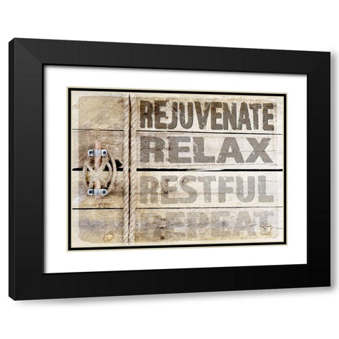 Country Sea Sign 1 Black Modern Wood Framed Art Print with Double Matting by LightBoxJournal