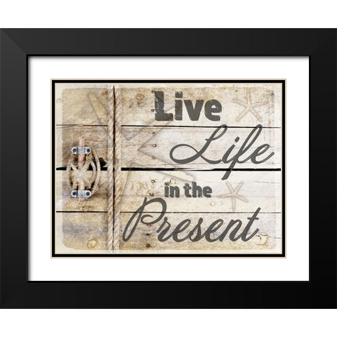 Country Sea Sign 2 Black Modern Wood Framed Art Print with Double Matting by LightBoxJournal