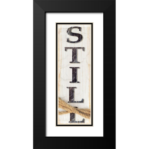 Country Wood Sign V1 3 Black Modern Wood Framed Art Print with Double Matting by LightBoxJournal